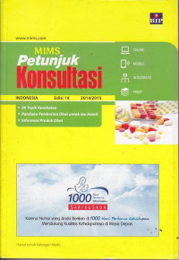 Image of MIMS petunjuk konsultasi Indonesia edisi 14 2014/2015