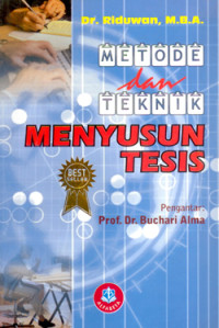 Image of Metode dan teknik menyusun tesis